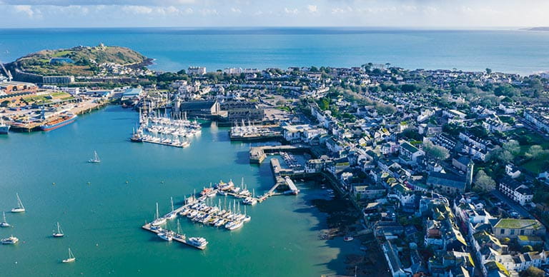 A view over Falmouth Harbour, England, UK